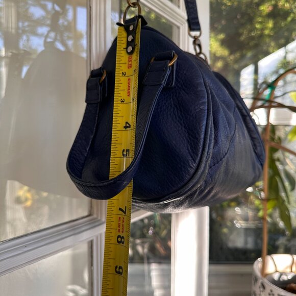 Vintage Unique Blue Leather Convertible Hobo International Purse - Picture 7 of 13